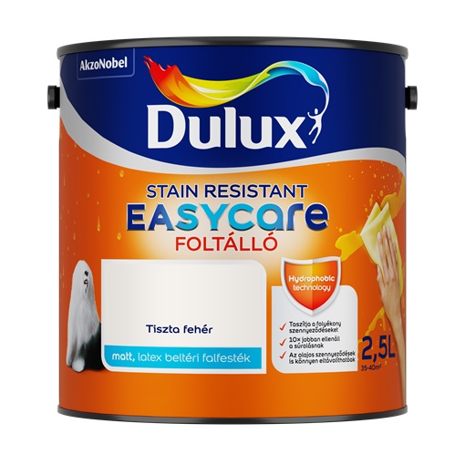 Dulux EasyCare foltálló falfesték Tiszta fehér  2,5 L
