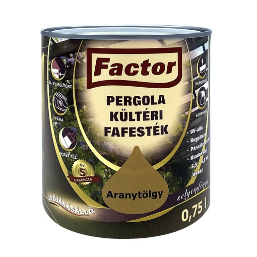 Factor Pergola kültéri fafesték aranytölgy  0,75 L