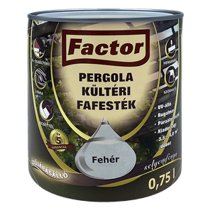 Factor Pergola kültéri fafesték fehér  0,75 L
