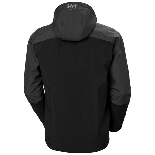 HH Oxford softshell dzseki fekete/neon zöld cipzárral 74290_999-3XL