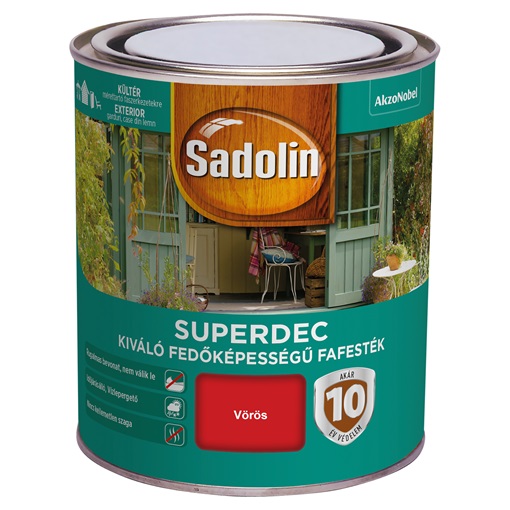 Sadolin Super Deckfarbe fafesték vörös 0,75 L Superdec