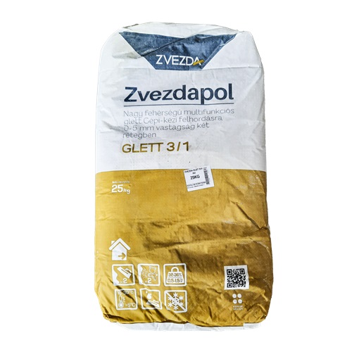 Zvezdapol nagy fehérségű 3in1 beltéri glett 0-5 mm  25 kg